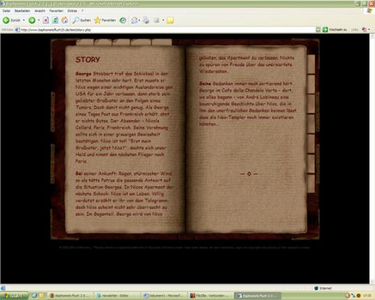 Broken Sword 2.5 old website - story