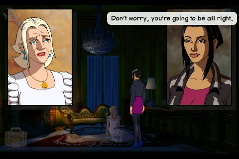 Screenshot from Broken Sword: DC on the iPhone